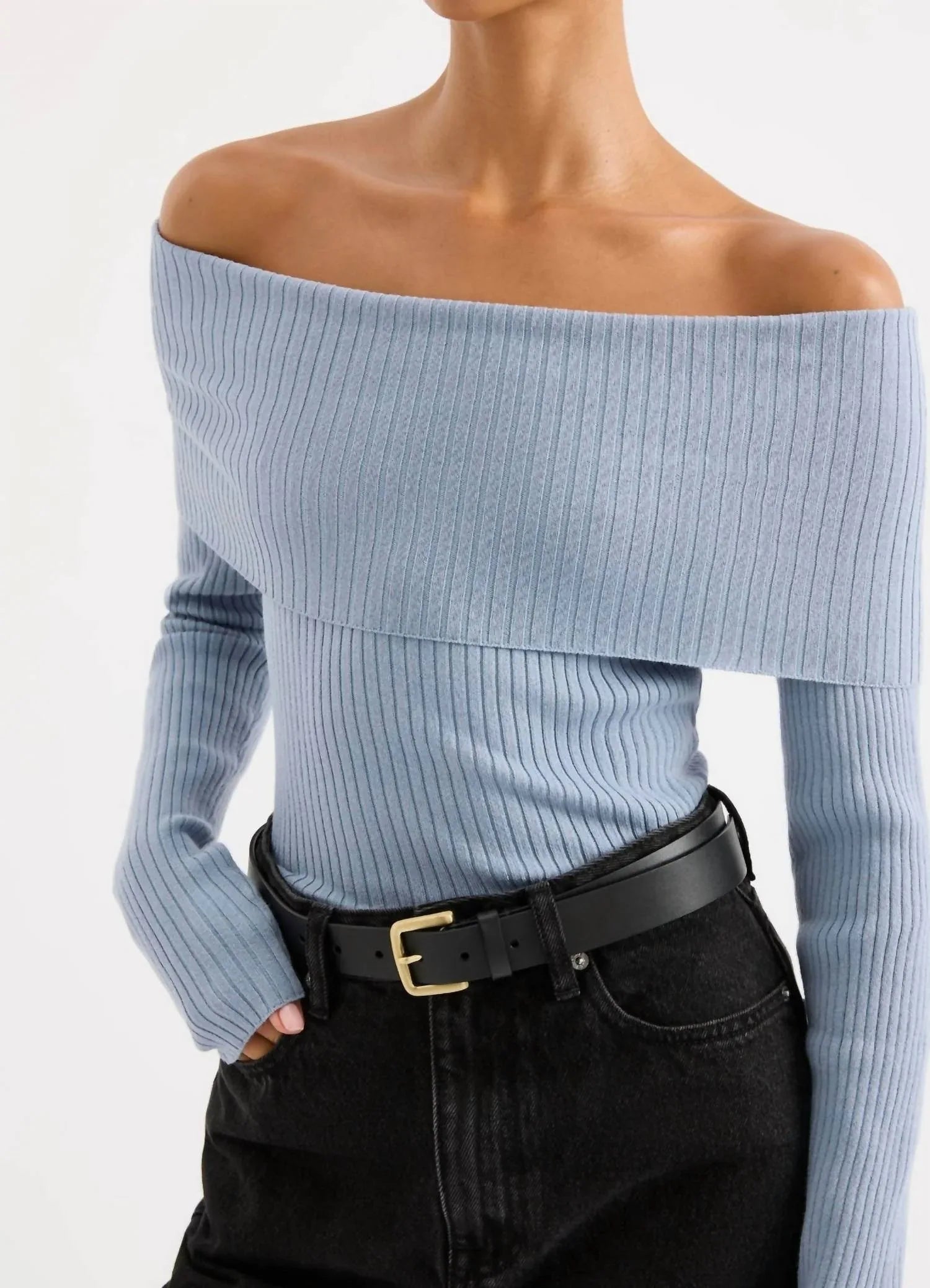 Nude Lucy - Krishna Off Shoulder Knit Top - detail view - Rack Hunt