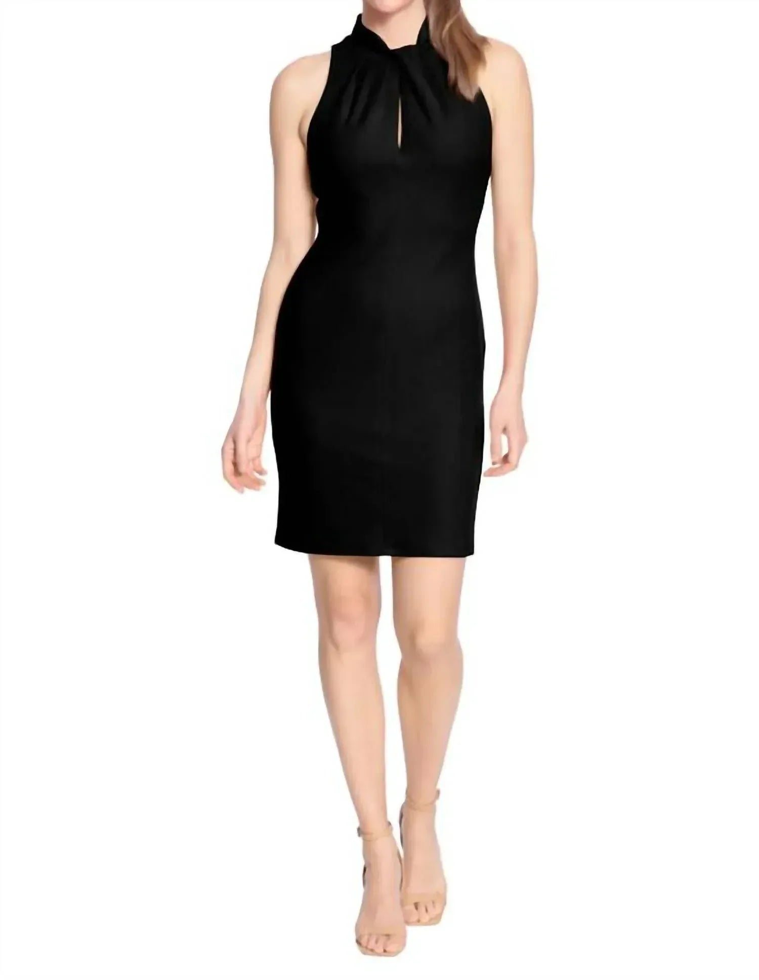Immediate Apparel - London Times Twist Halter Keyhole Neck Dress - Rack Hunt