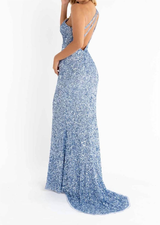 Asymmetrical Sequin Double Strap Dress