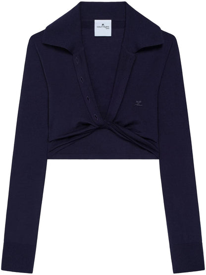 Twist Light Wool Crop Top