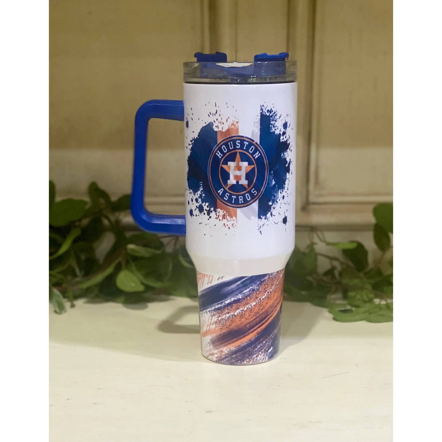 Houston Astros 40 Oz Stainless Steel Handle Tumbler