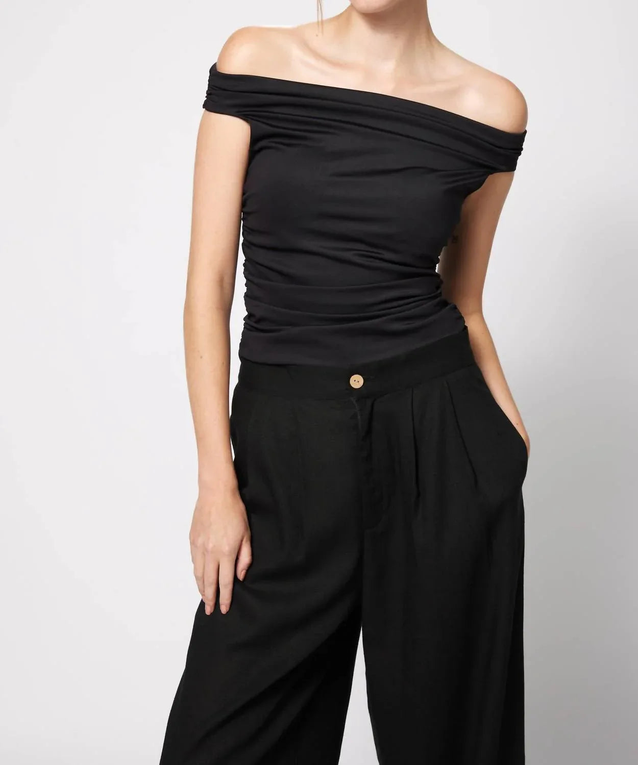 Amanda Maria - Linen Blend Trouser - Rack Hunt