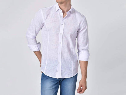 Crackle Button Down Jacquard Shirt