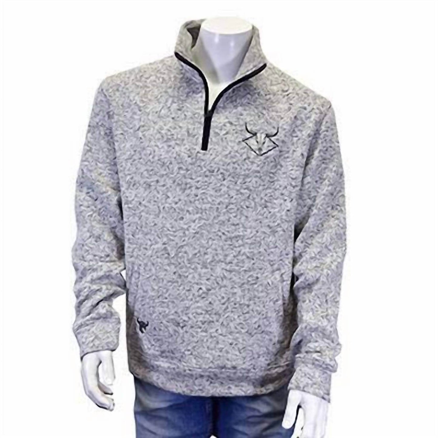 Cowboy Hardware - Men's Barbed Diamond Skull Speckle Fleece Cadet - Rack Hunt -