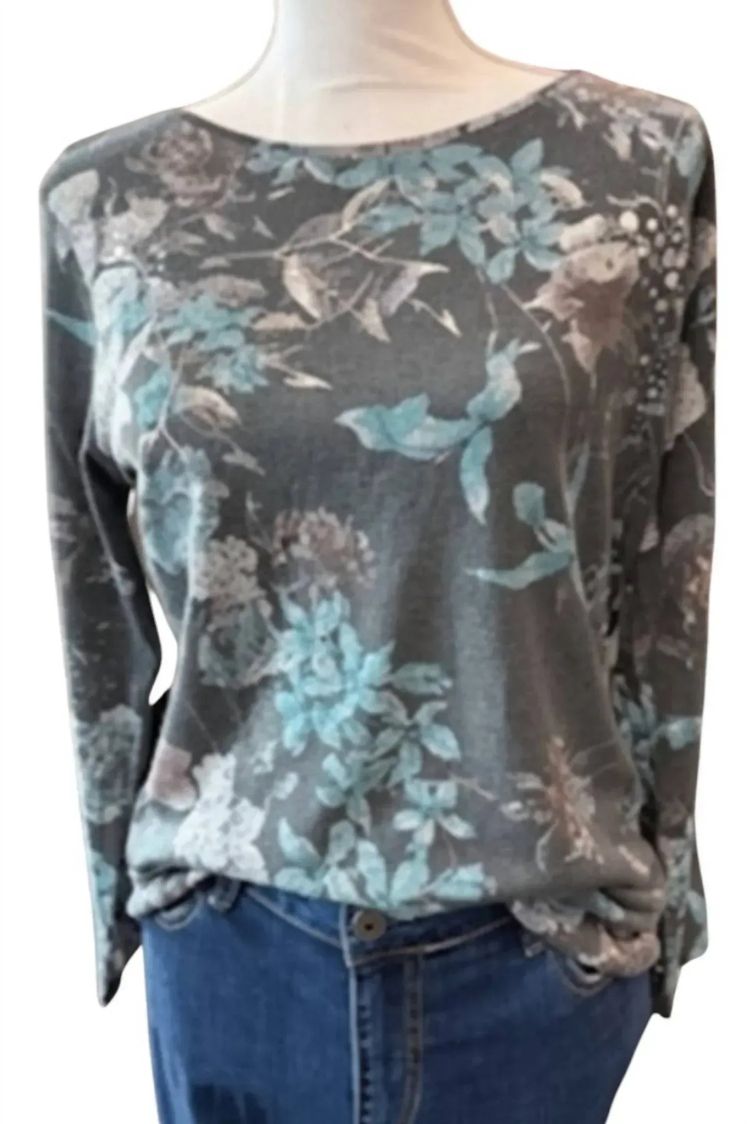 Dantelle Apparel - Women's Abstract Metallic Long Sleeve Top - Rack Hunt