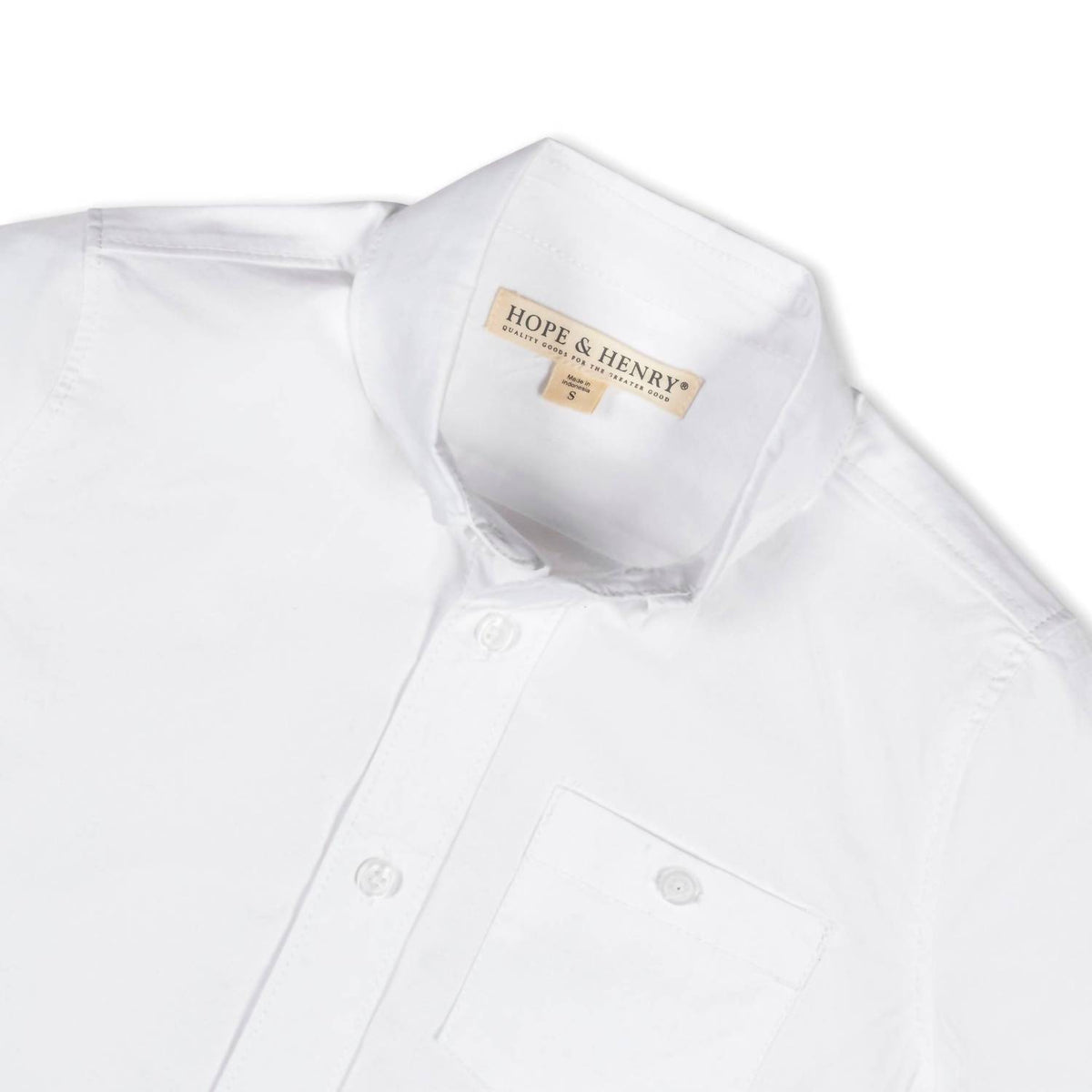 Boy's Organic Stretch Poplin Short Sleeve Shirt