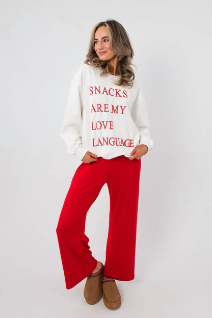 Snacks Are My Love Language Sweatshirt