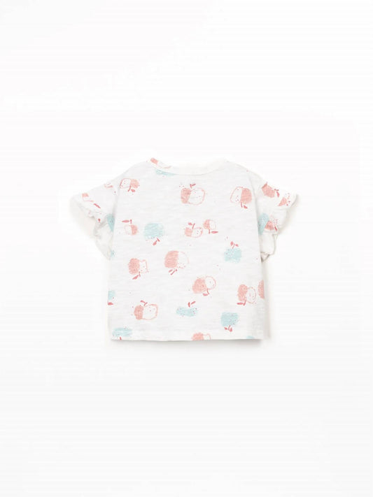 Girls Apples Ruffle T-shirt