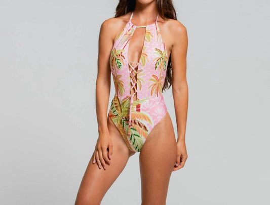 Sunlit Palms One Piece Swimsuit
