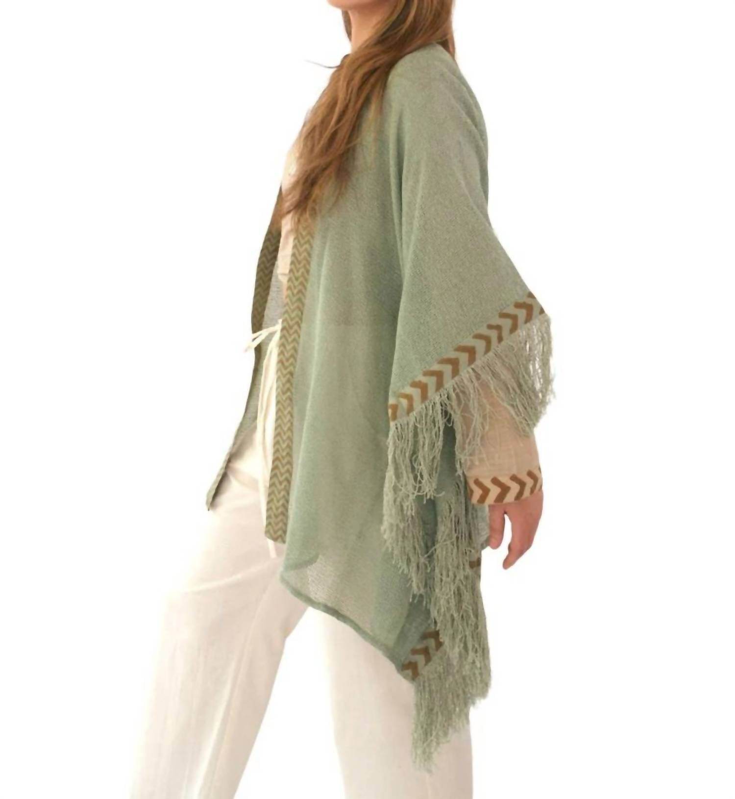 Sacred Ceremony - Mesh Open Poncho With Fringe - Rack Hunt -
