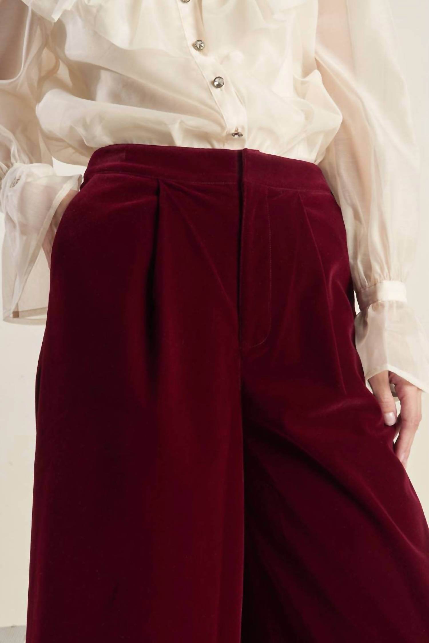 Freemarket - Coy Charm Velvet Wide Leg Pant - Rack Hunt -