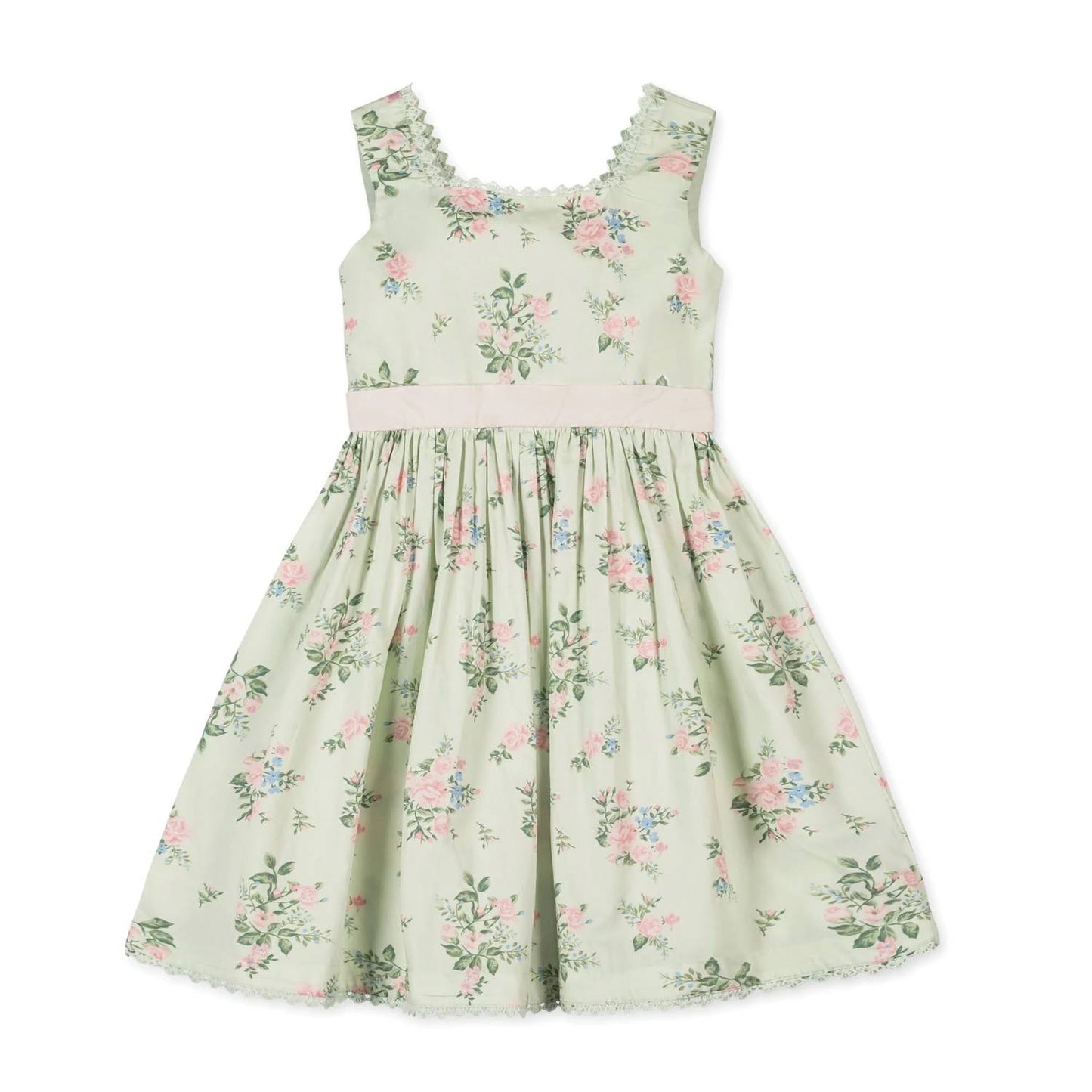 Girl's Organic Sleeveless Sateen Party Dress