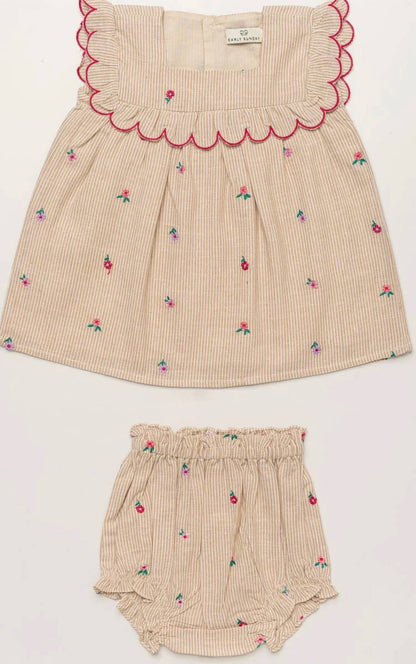 Girl's Dolly Dress With Bloomers Set