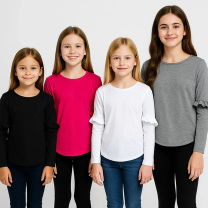 Les Tout Petits - Girl's Ruffle Sleeve Tunic Top - Rack Hunt