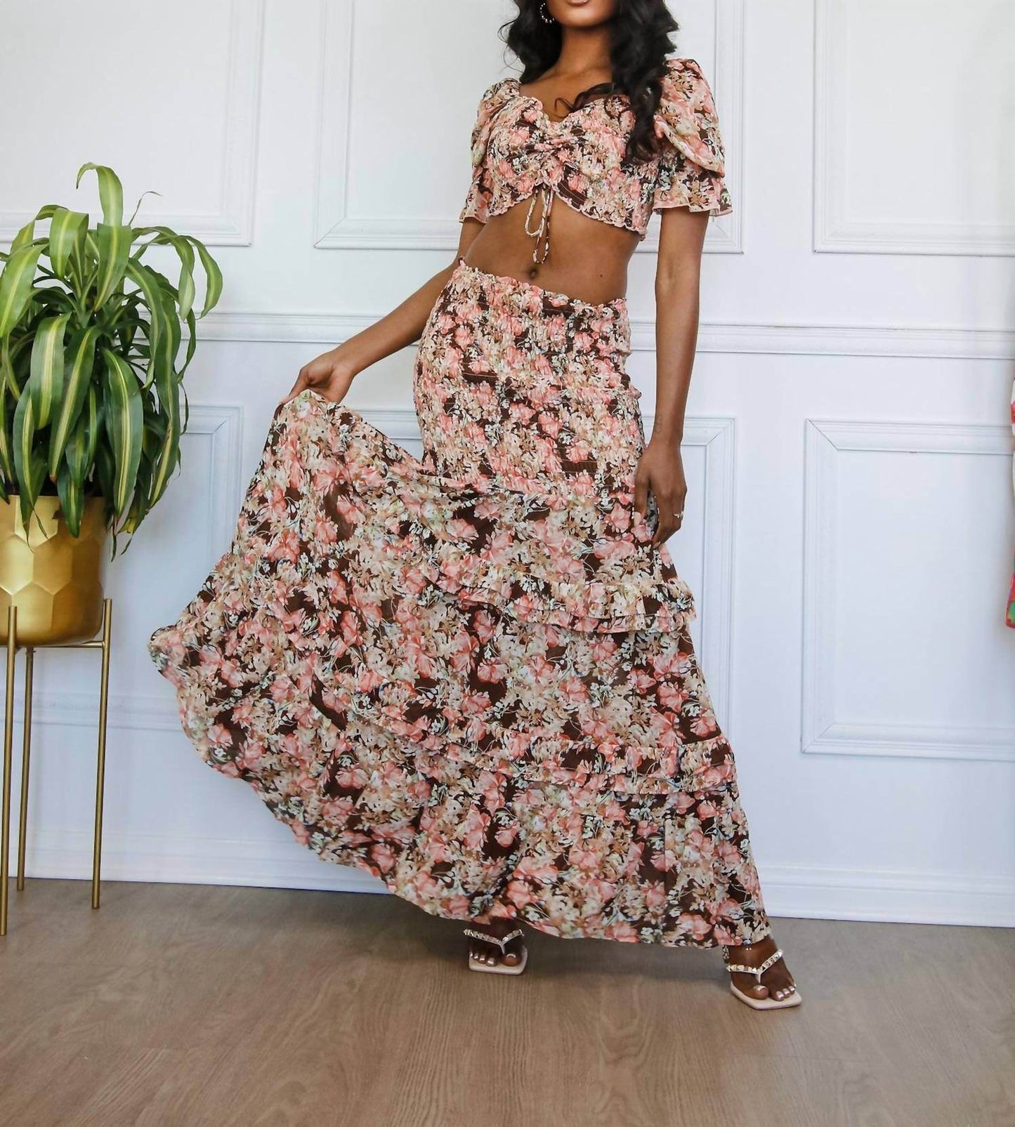 Little Secret Of Mine - Women's Ruffle Maxi Skirt Set - Rack Hunt