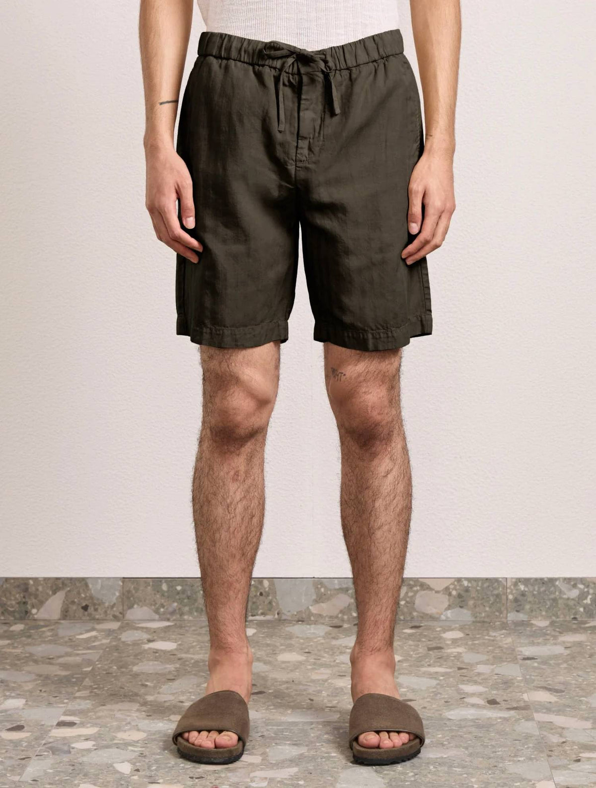 Felipe Herringbone Linen Shorts