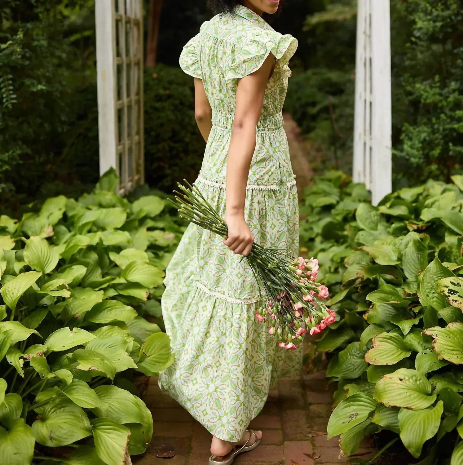 BROOKS AVENUE - Flutter Sleeve Midi Dress - Rack Hunt