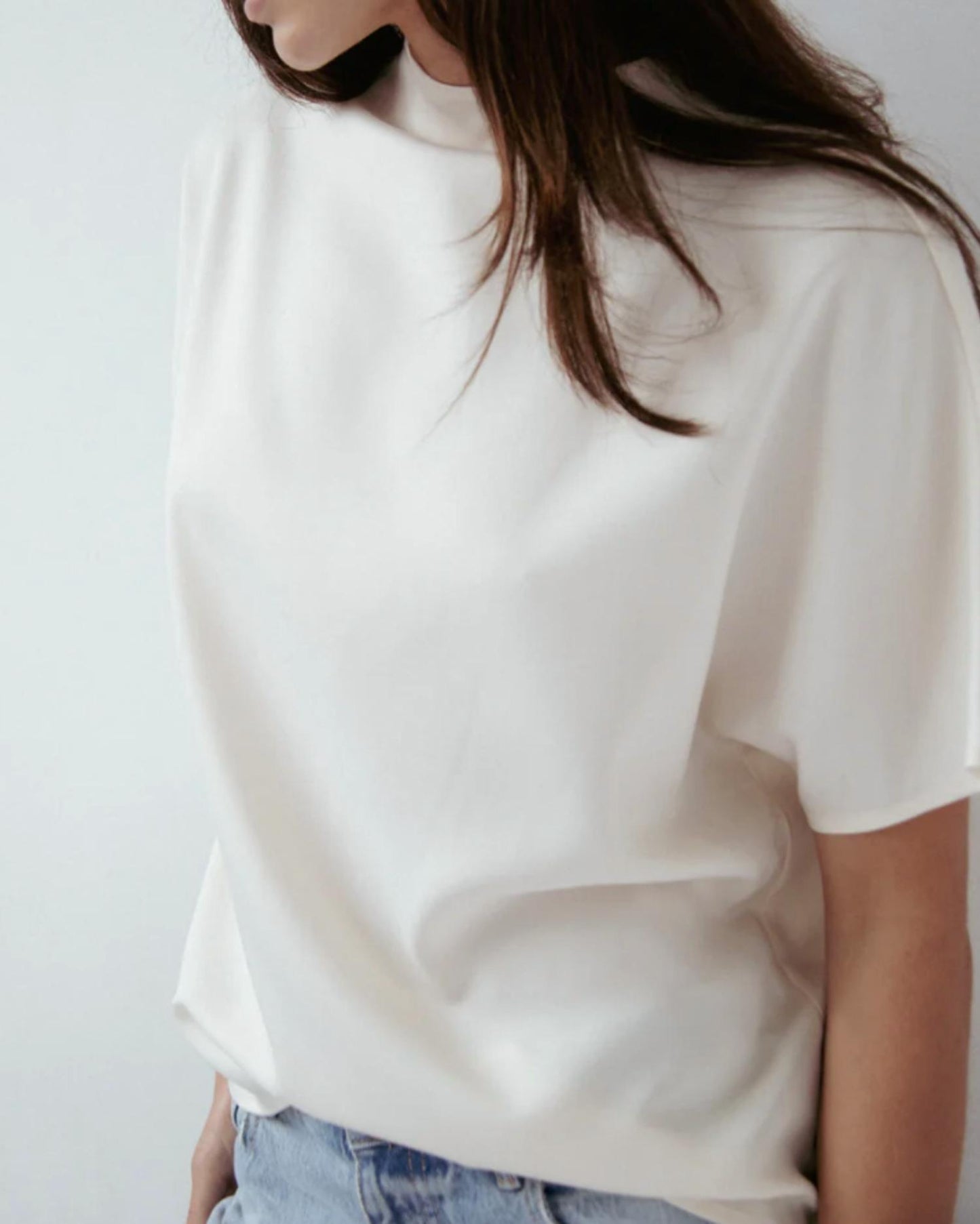 Women's Butter Satin Batwing Top