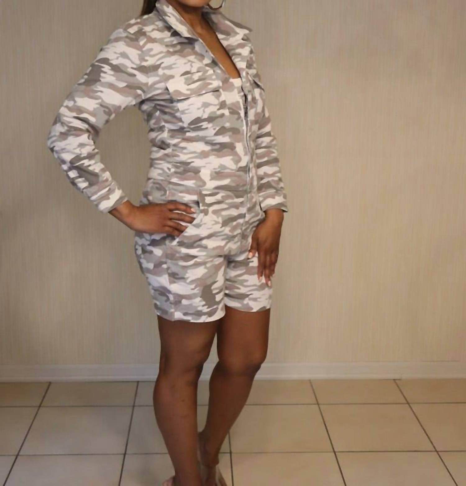 Athina - Long Sleeve Romper - Rack Hunt -