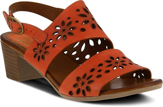 Women's Leather Metal Buckle Sandals