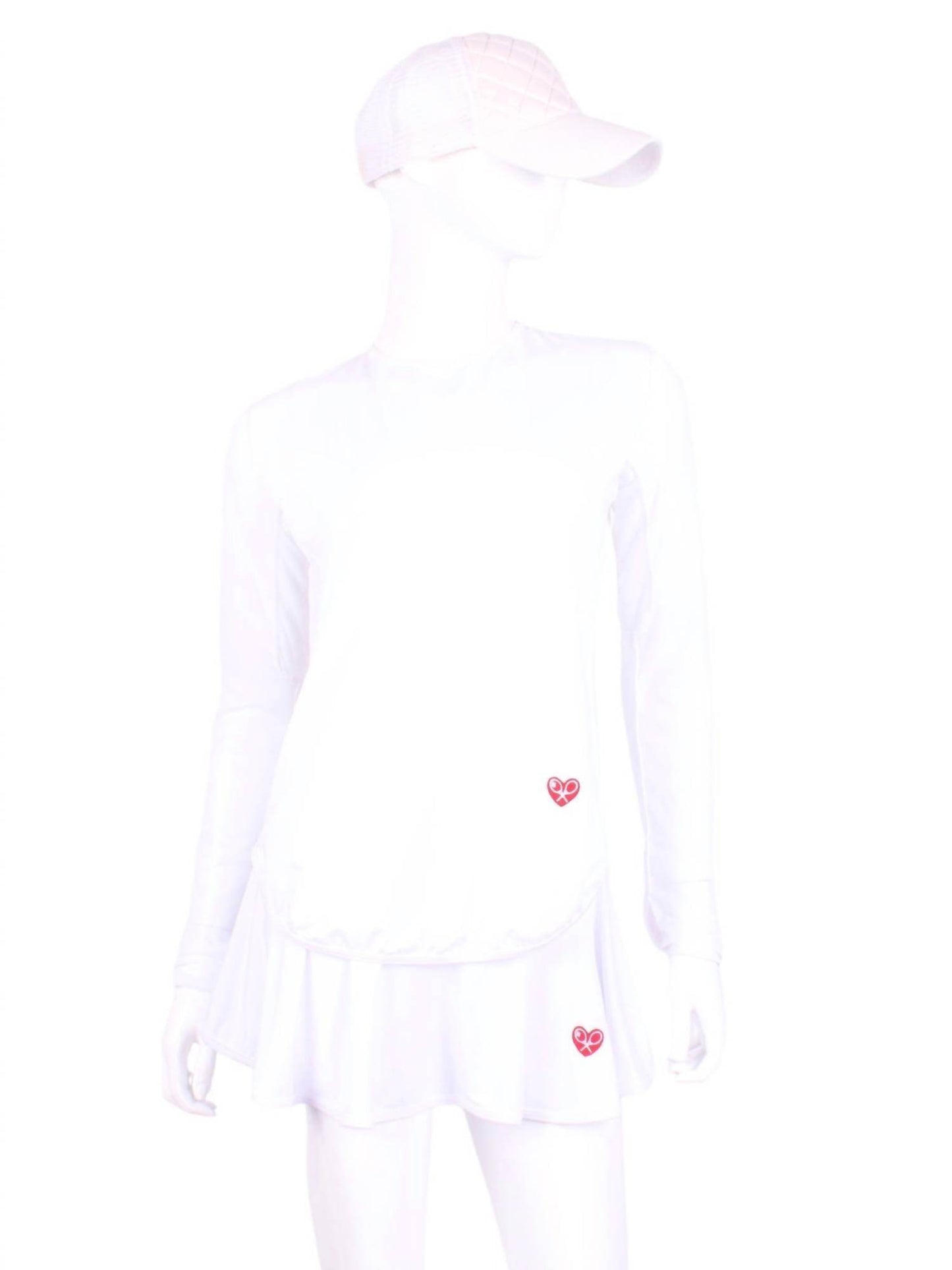 Love Love Tennis - Women's Arm Long Sleeve Crew Tee - Rack Hunt