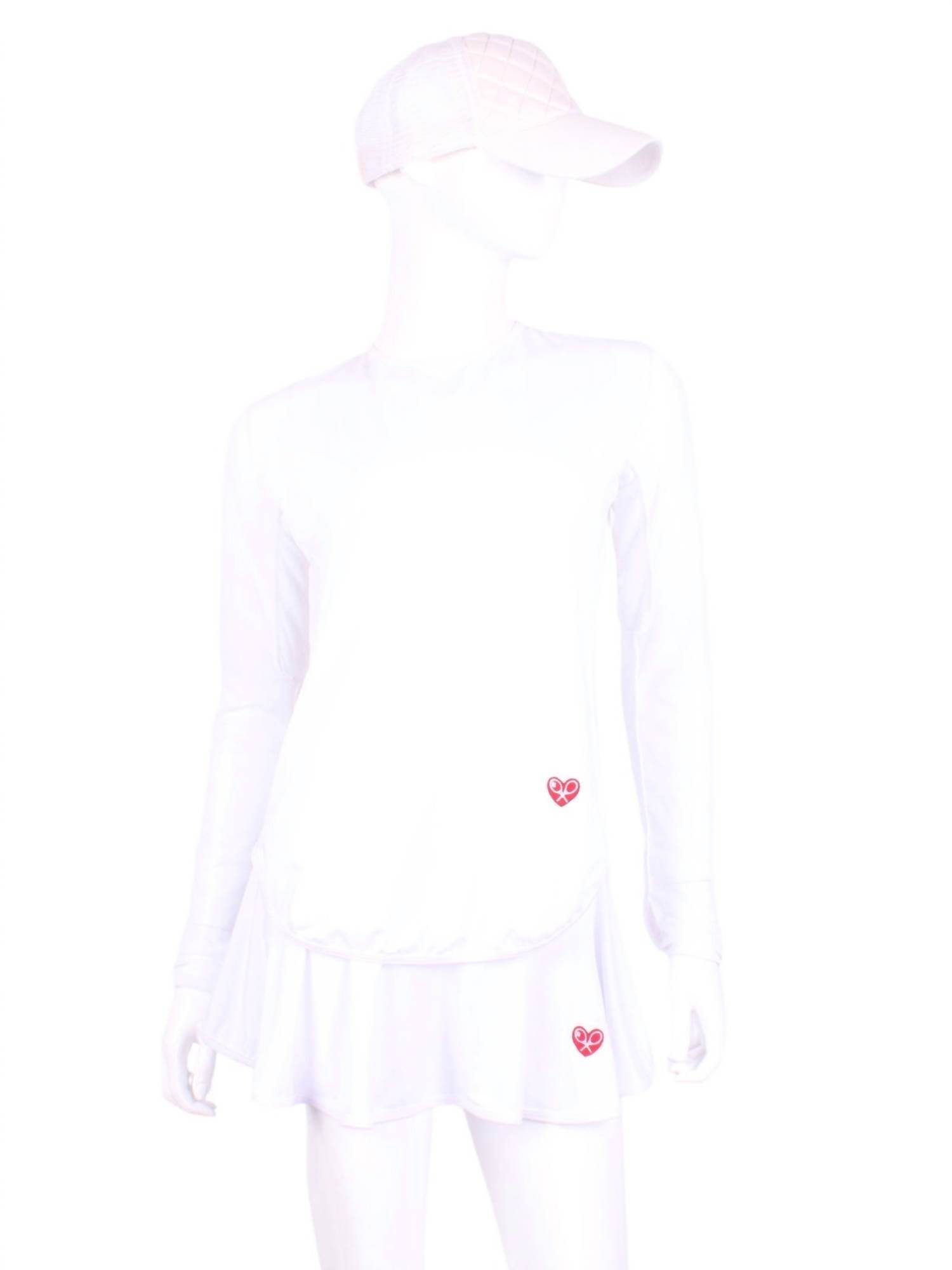 Love Love Tennis - Women's Arm Long Sleeve Crew Tee - Rack Hunt