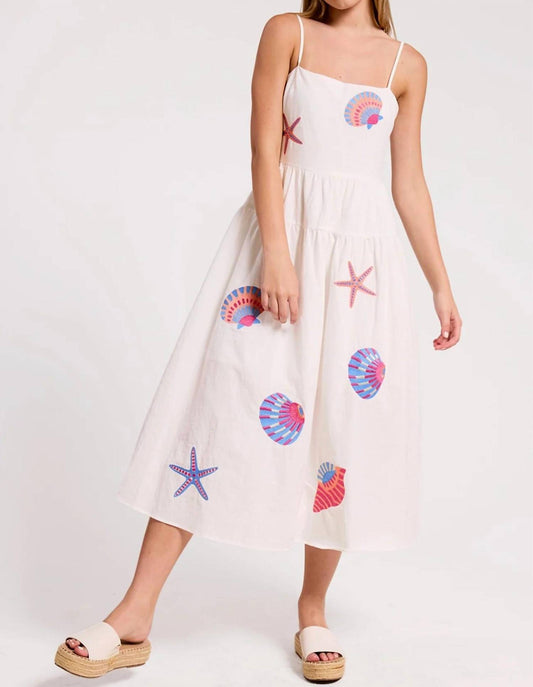 Marine Shell Midi Dress