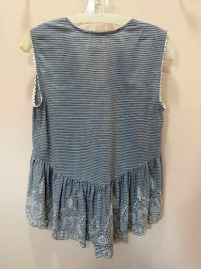 Women's Stripe Peplum Sleeveless Top