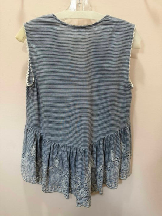 Women's Stripe Peplum Sleeveless Top
