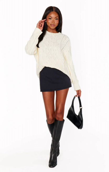 Every Day Cable Knit Sweater