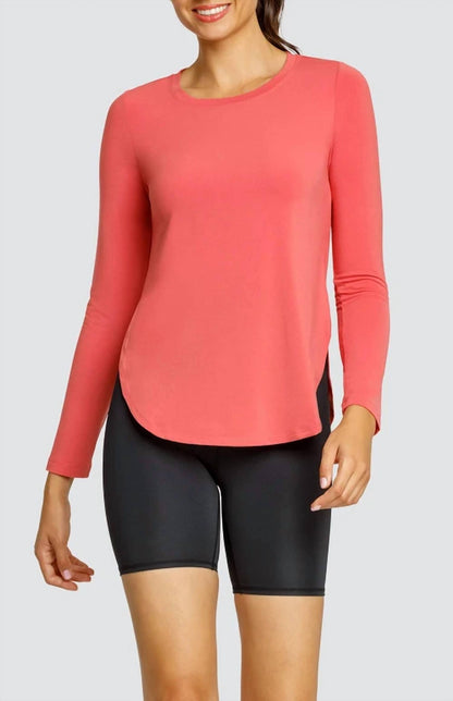 Panem Long Sleeve Curved Hem Top