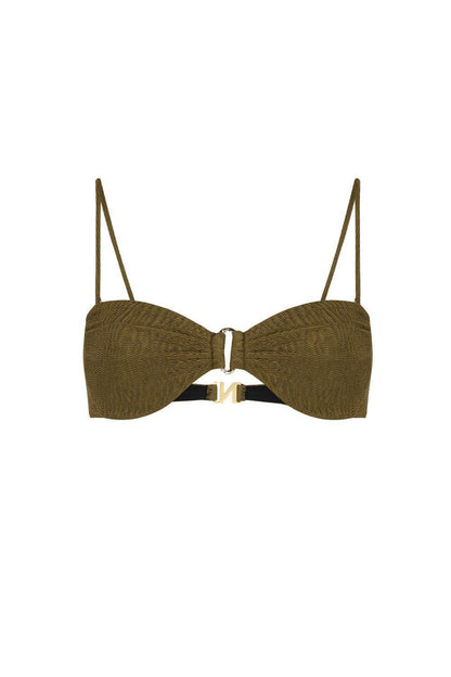 Nelblu - Ondas Crinkle Bandeau Bikini Top - Rack Hunt