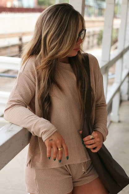 Hannah Textured Knit Loungewear Set