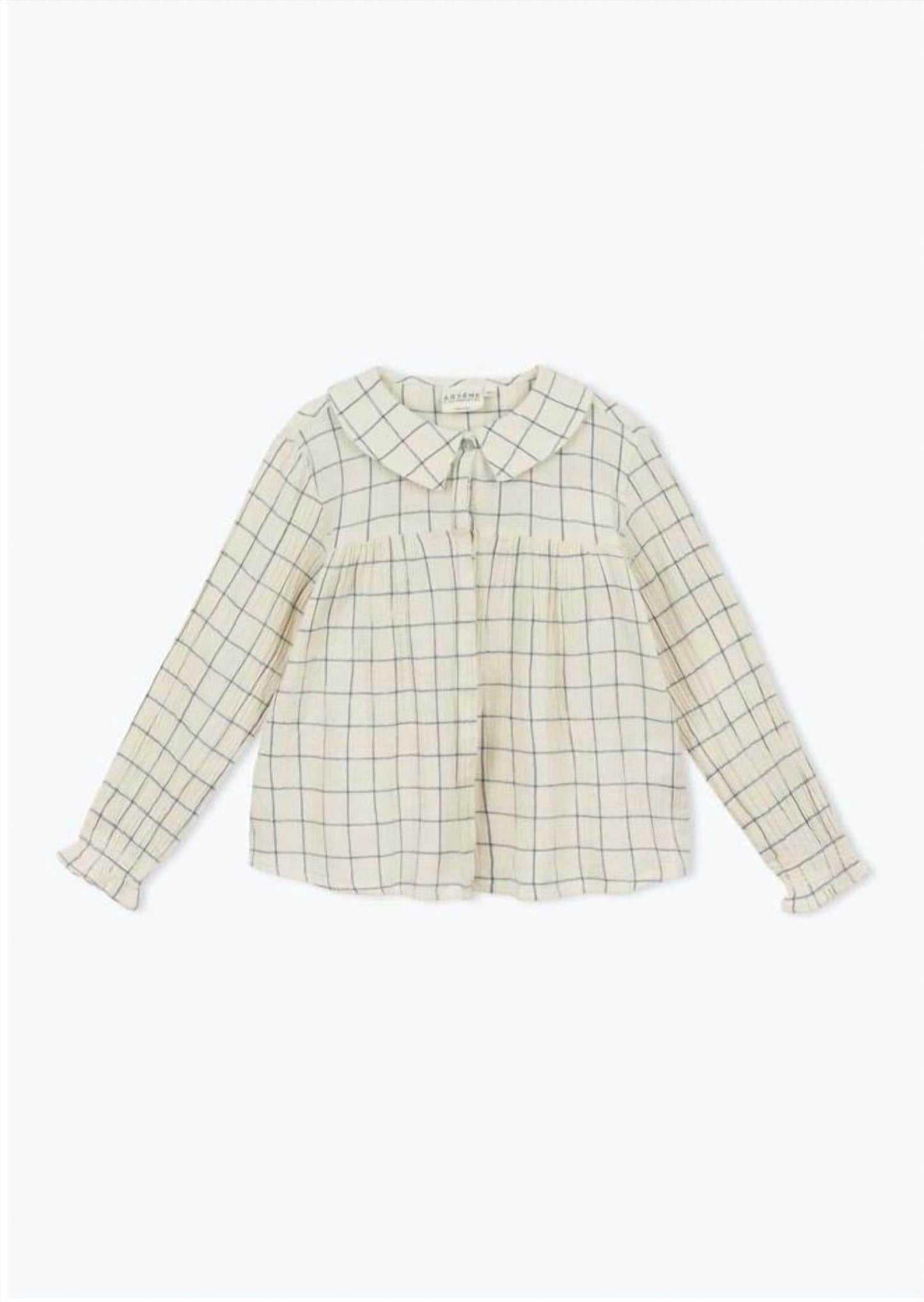 Arsène et les Pipelettes - Emilie Crepe Check Blouse - Rack Hunt -