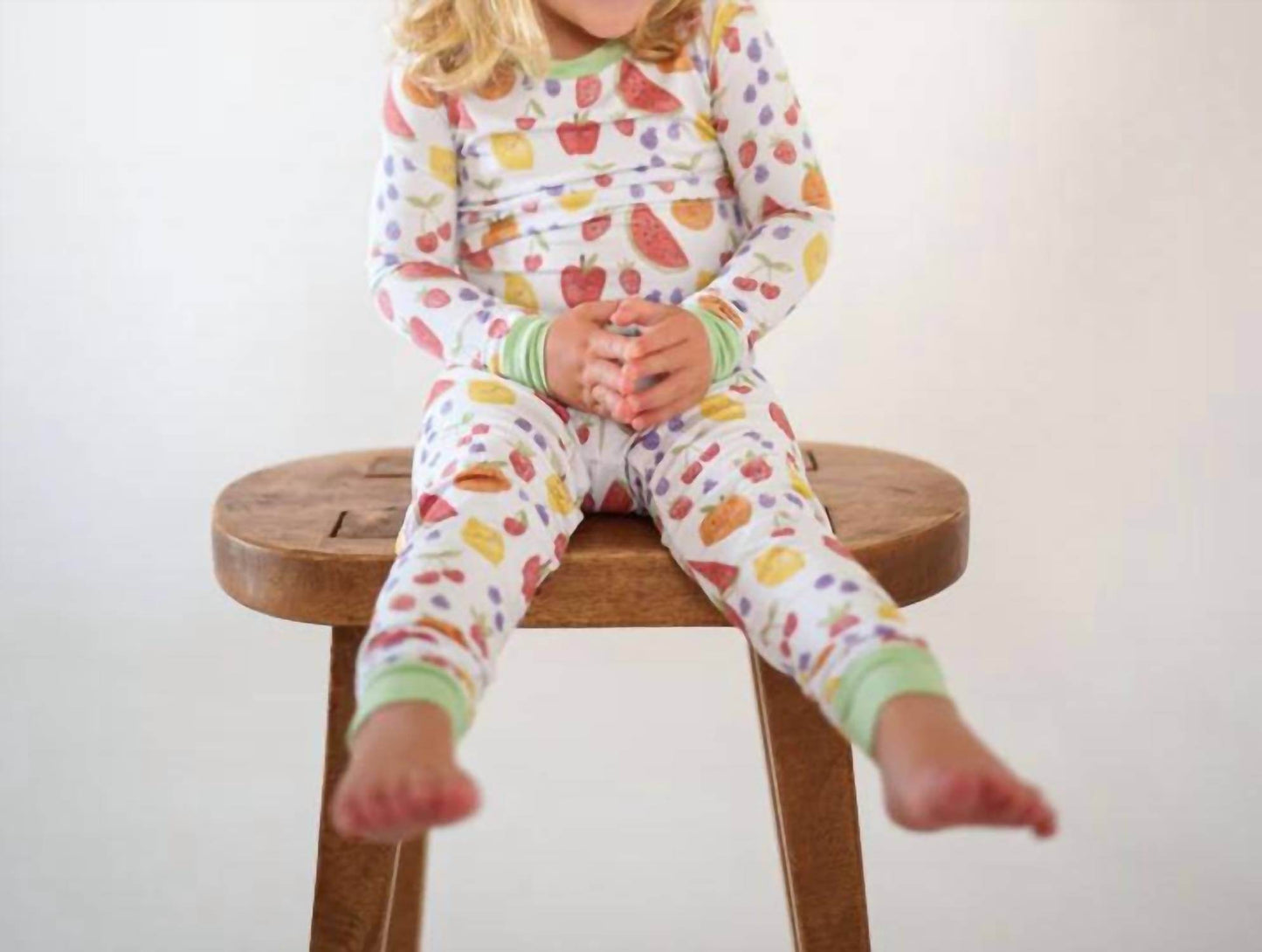 Atlas Grey - Kid's Summertime Fruits Bamboo Pajama Set - Rack Hunt -