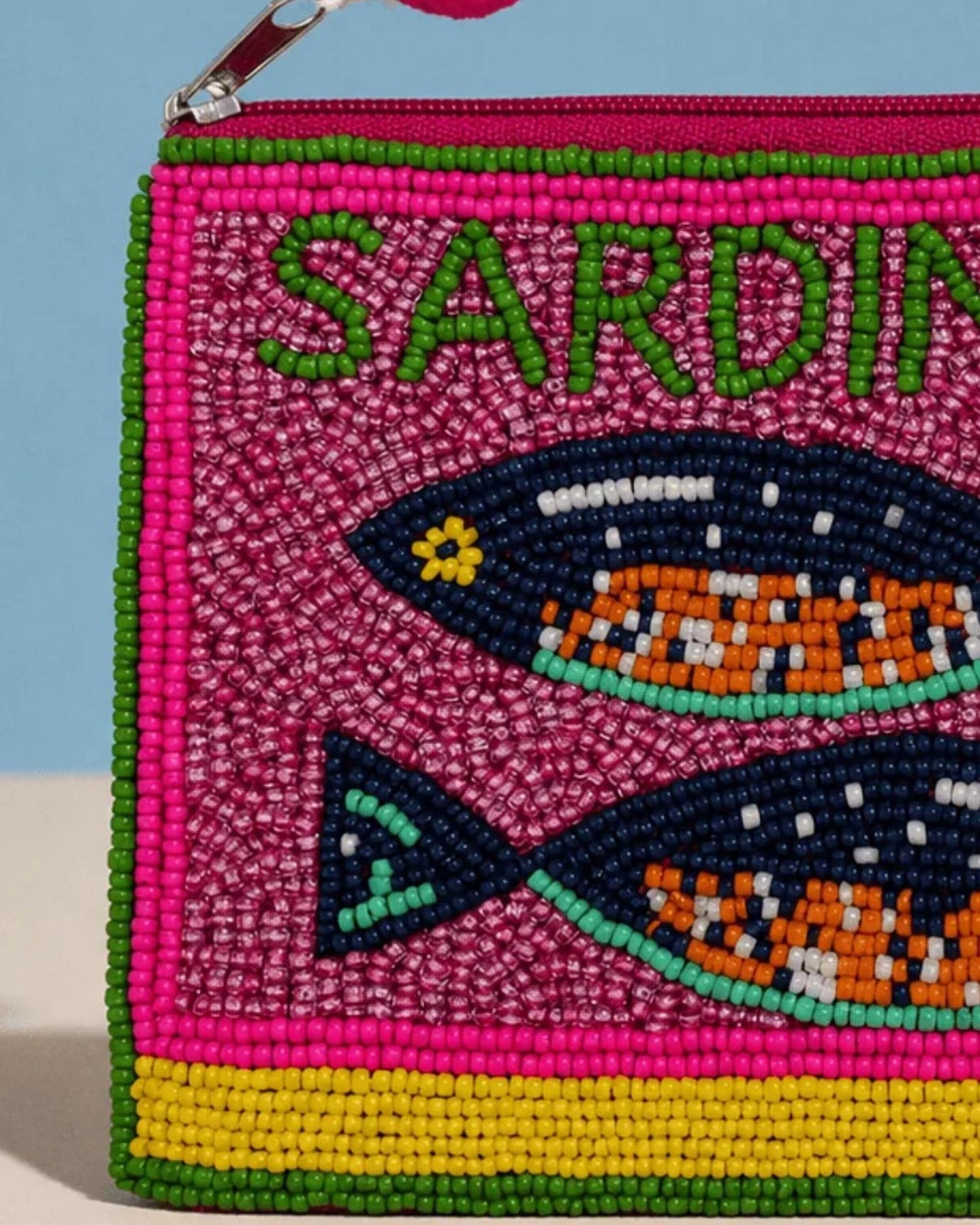 Women's Sardine Beaded Coin Purse