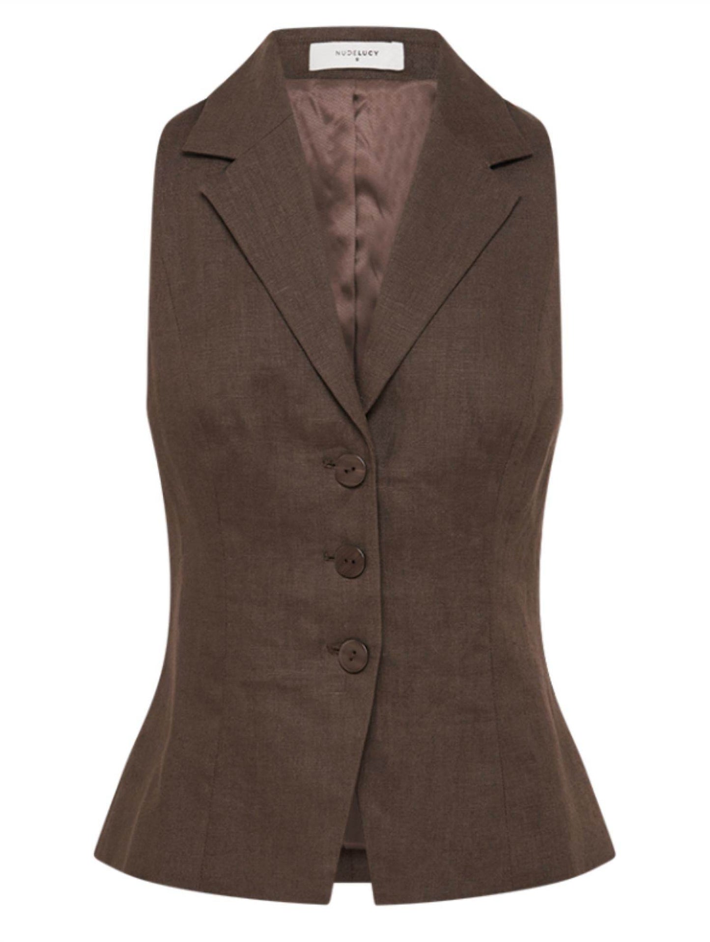 Nude Lucy - Women's Thilda Linen Vest - Rack Hunt -