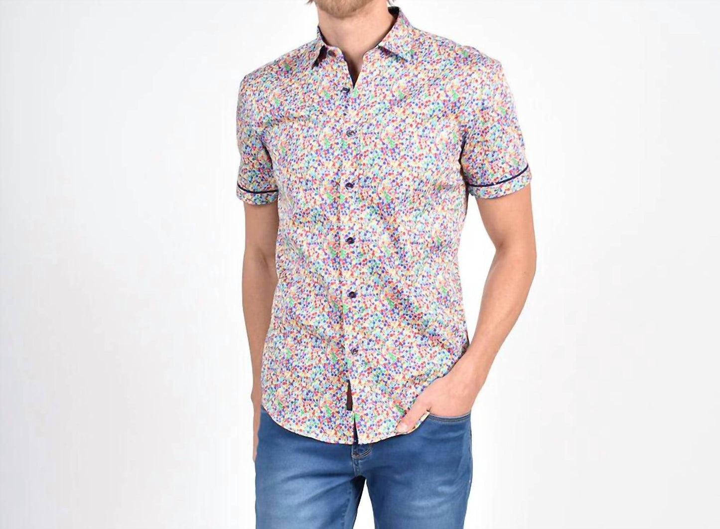 Rainbow Confetti Short Sleeve Shirt