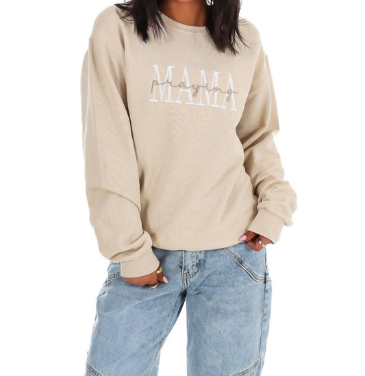 Praying Mama Embroidered Sweatshirt