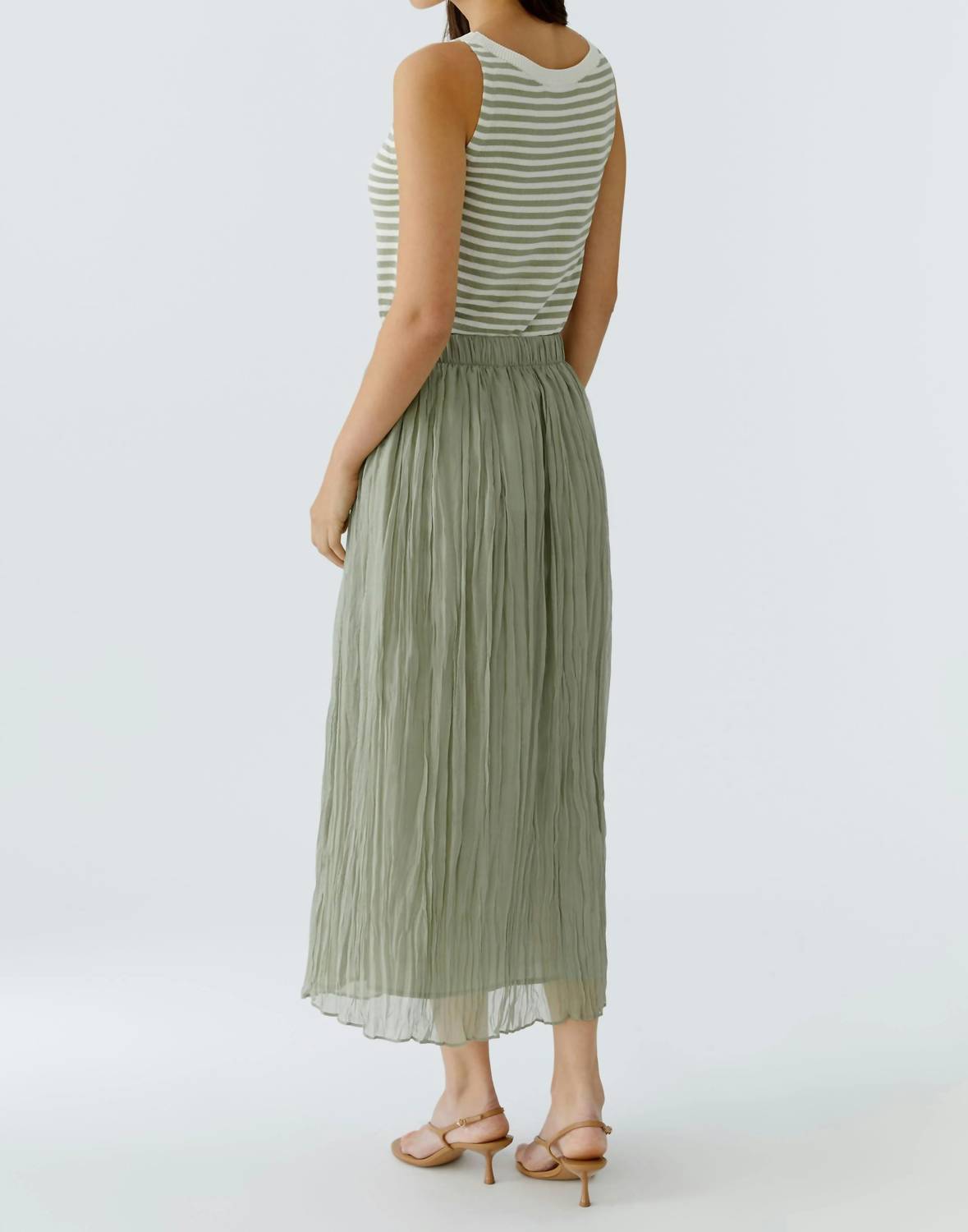 Pleated Maxi Skirt