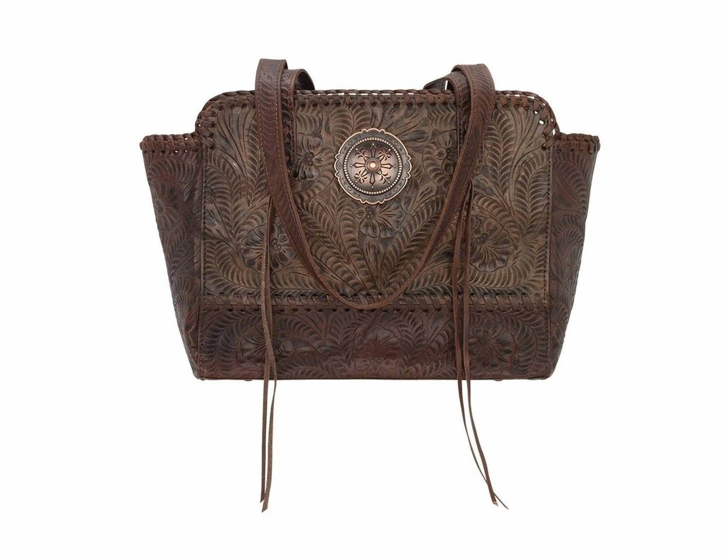 American West - Women's Secret Collection Zip Top Tote Bag With Compartment - Rack Hunt -