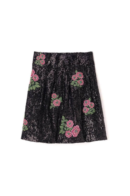 Sasha+Z - Women's Floral Sequins Skirt - Rack Hunt