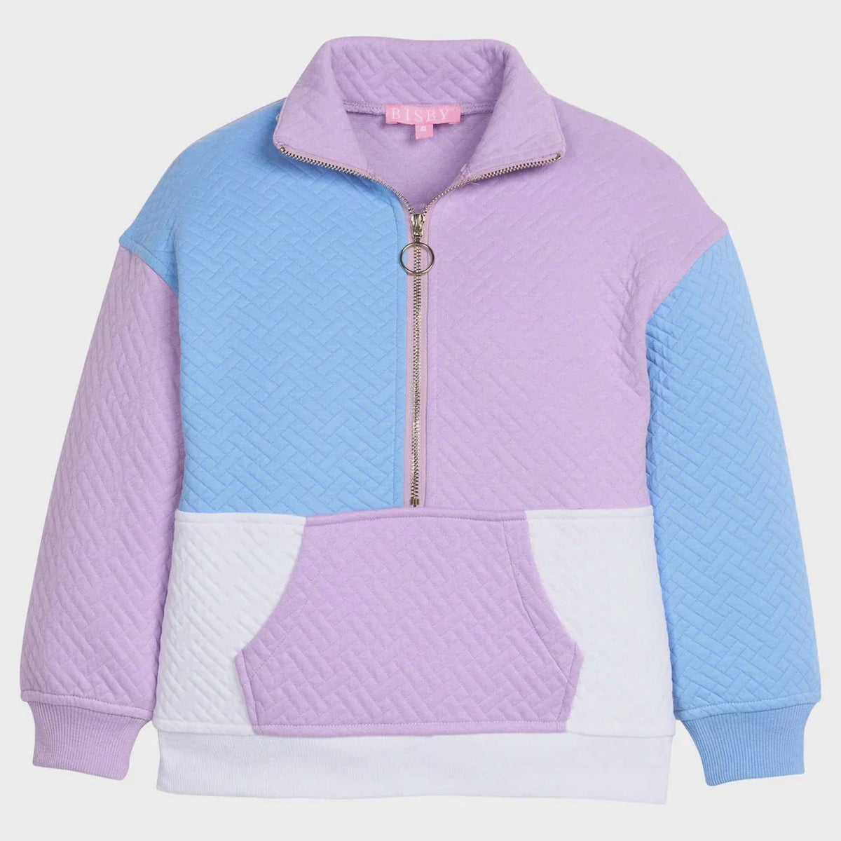 Bisby Kids' Color Block Pullover Sweatshirt in Lavender/blue - view 3