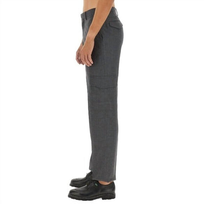 Men's Tailored Wool Trousers Cargo Pants