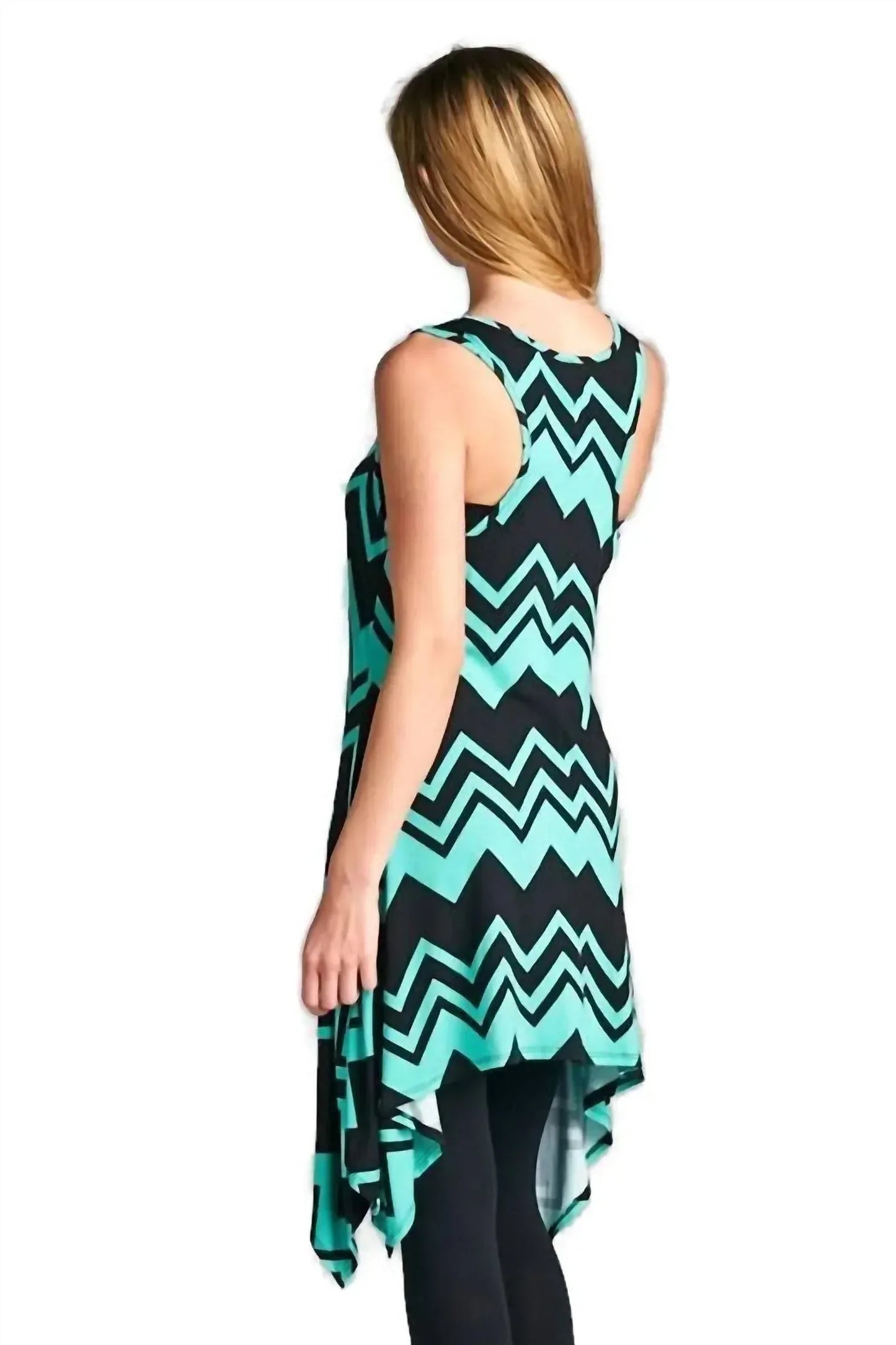 Emerald Fashion - Chevron Tunic Tank Dress - Rack Hunt