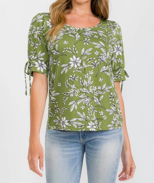 Perseption - Scoop Neck Short Sleeve With Tie Detail - Rack Hunt -