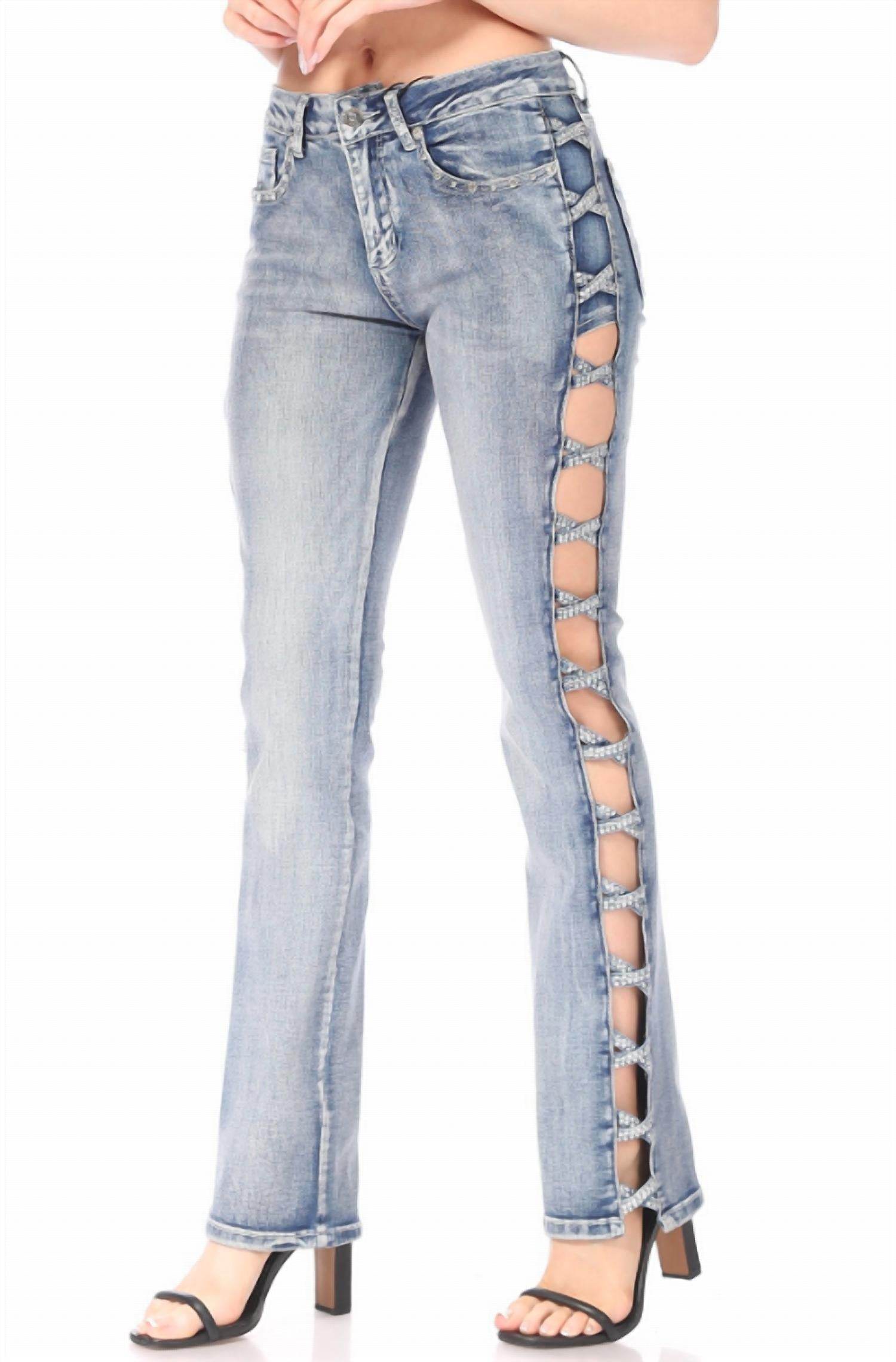 Bus Stop - Sexy Criss Cross Jeans - Rack Hunt -