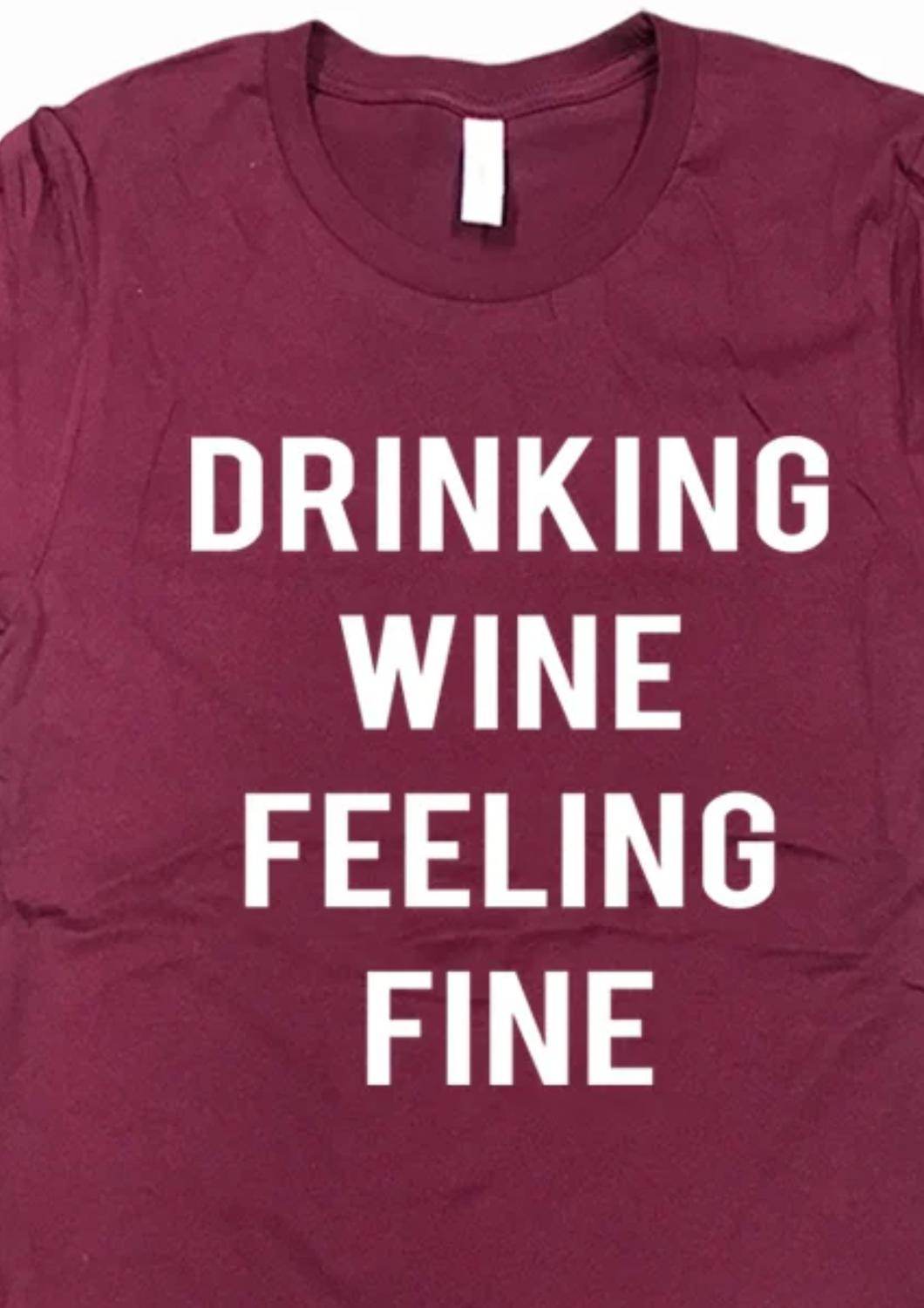 Urban Outfitters - Women's Drinking Wine Feeling Fine Tee - Rack Hunt -
