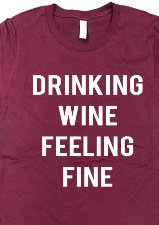 Urban Outfitters - Women's Drinking Wine Feeling Fine Tee - Rack Hunt -