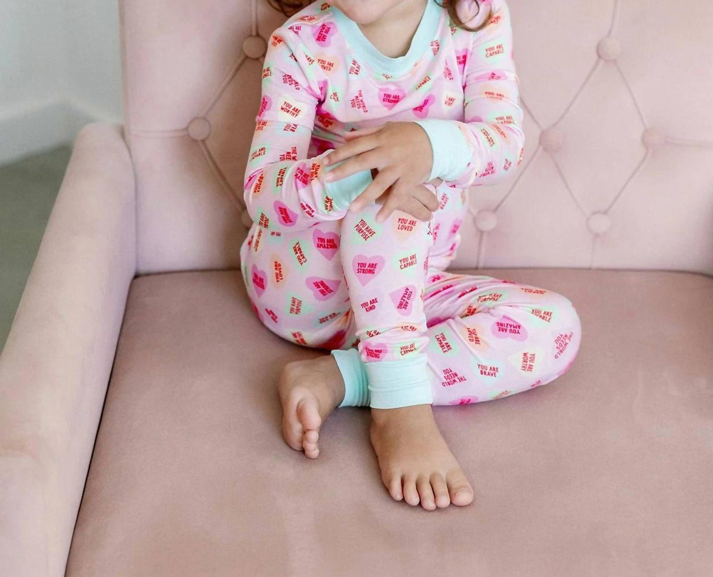 Girls Convo Hearts Bamboo Pajama Set
